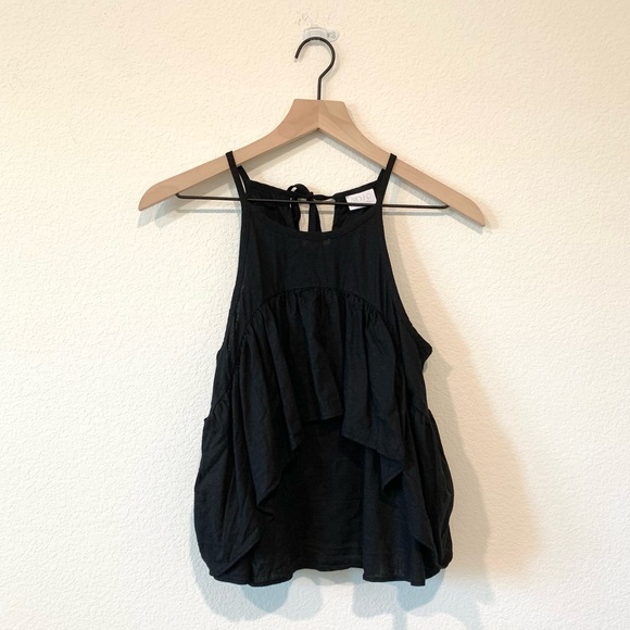 Linen Ruffle Tank - Picture 3 of 6